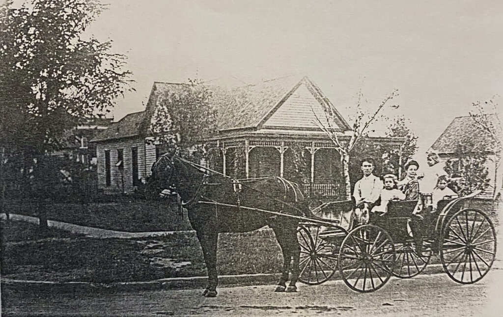 family in horse & buggy